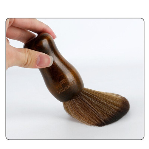 Anti-Static Solid Wood Cleaning Brush for Vinyl LP CD Turntable, Computer Keyboard Dustproof Soft Fur Sweep Accessories 2