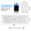 Foldable  Wireless Keyboard (Sync  to 3 Devices), Portable Folding Keyboard for Android Windows,White 8