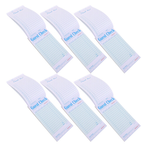6Pcs Server Order Pads Books for Efficient Restaurant Use