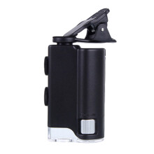 3Pièces Microscope Clip-on Noir Agrandisseur Téléphone Mobile