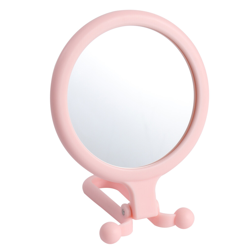 Ohphcall Pink 2Pcs Mini Mirror Folding Compact Round Mirror Chic And Portable