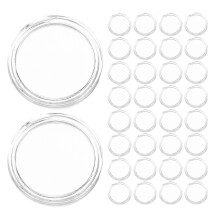 100St Muntencapsules Acryl Muntbewaarbox Transparant Rond Verzamelbox