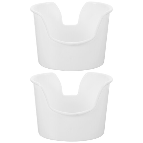 2Pcs Plastic Ear Washing Basin for Easy Ear Wax Removal White