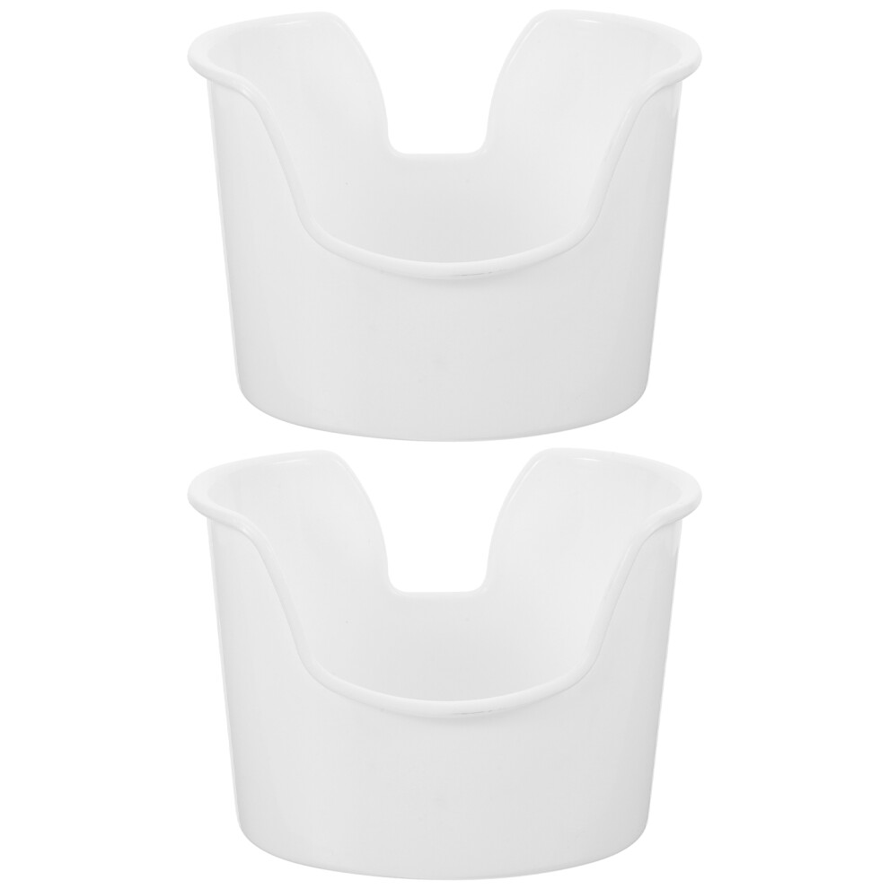 Ohphcall White 2Pcs Plastic Ear Washing Basin For Easy Ear Wax Removal