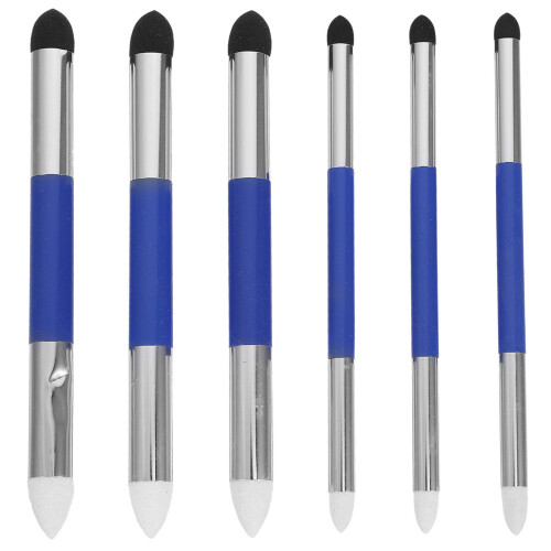6Pcs Blue Drawing Blending Sponge Pen Dual Function Art Shading Tools