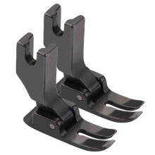 2Pcs Precision Fit Industrial Sewing Machine Presser Foot Black Steel