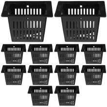 20Pcs Plastic Square Hydroponic Basket Pots for Urban Garden Growing
