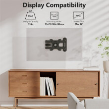 TV Wall Mount Articulating LCD Monitor Full Motion 15 Inch Extension Arm Tilt Swivel for Most 13 to 32 Inch LED TV