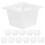 24Pcs White Pe Plastic Square Net Plant Pots for Hydroponics Gardening 1