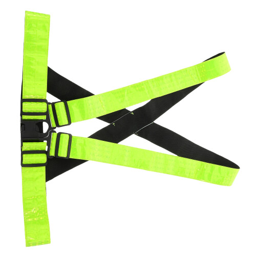 3Pcs Durable Light Green Reflective Vest Adjustable Night Safety Gear 1