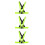 3Pcs Durable Light Green Reflective Vest Adjustable Night Safety Gear 4