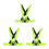 3Pcs Durable Light Green Reflective Vest Adjustable Night Safety Gear 7