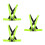 3Pcs Durable Light Green Reflective Vest Adjustable Night Safety Gear 9