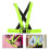 3Pcs Durable Light Green Reflective Vest Adjustable Night Safety Gear 11