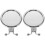2Pcs Silver Mini Makeup Mirror Folding Round Mirror Clear Lightweight 4