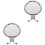 2Pcs Silver Mini Makeup Mirror Folding Round Mirror Clear Lightweight 5
