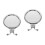 2Pcs Silver Mini Makeup Mirror Folding Round Mirror Clear Lightweight 6