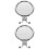 2Pcs Silver Mini Makeup Mirror Folding Round Mirror Clear Lightweight 7