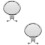 2Pcs Silver Mini Makeup Mirror Folding Round Mirror Clear Lightweight 8