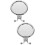 2Pcs Silver Mini Makeup Mirror Folding Round Mirror Clear Lightweight 9