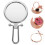 2Pcs Silver Mini Makeup Mirror Folding Round Mirror Clear Lightweight 11