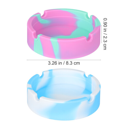 10Pcs Unbreakable Silicone Ashtray Holders for Home Office Car Use 1