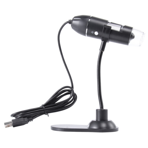 2Pcs High-Resolution USB Digital Microscope Black with LED Lights 1