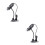 2Pcs High-Resolution USB Digital Microscope Black with LED Lights 3