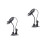2Pcs High-Resolution USB Digital Microscope Black with LED Lights 4