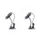 2Pcs High-Resolution USB Digital Microscope Black with LED Lights 8