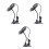 3Pcs Portable USB Digital Microscope with LED Light Black for Home 4