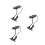 3Pcs Portable USB Digital Microscope with LED Light Black for Home 6