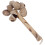 3Pcs Coconut Shell Bamboo Handle Beige Hand Percussion 2