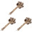 3Pcs Coconut Shell Bamboo Handle Beige Hand Percussion 4
