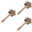 3Pcs Coconut Shell Bamboo Handle Beige Hand Percussion 8