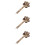 3Pcs Coconut Shell Bamboo Handle Beige Hand Percussion 10