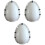 3Pcs Plastic Egg Mold for Party Use Durable Reusable Washable White 5