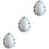3Pcs Plastic Egg Mold for Party Use Durable Reusable Washable White 7