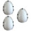 3Pcs Plastic Egg Mold for Party Use Durable Reusable Washable White 9