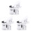 3Pcs White Mobile Phone Microscope Clip 2-in-1 High Magnification LED 2