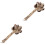 2Pcs Coconut Shell with Bamboo Handle Beige Hand Percussion 5
