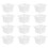 24Pcs White Pe Plastic Square Net Plant Pots for Hydroponics Gardening 10
