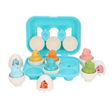 Set di 6 pezzi di giochi abbinabili a forma di uovo, giocattolo educativo in plastica realistico