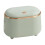 Mini Green Plastic Trash Can with Press Lid, Oval, 280g 1