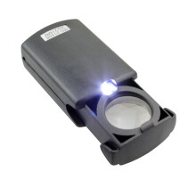 3Pièces Loupe Grossissante LED 30X Noir Compacte Plastique Dur