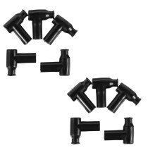 10Pcs Black Rubber Spark Plug Caps for Motorcycles High Heat Resistant
