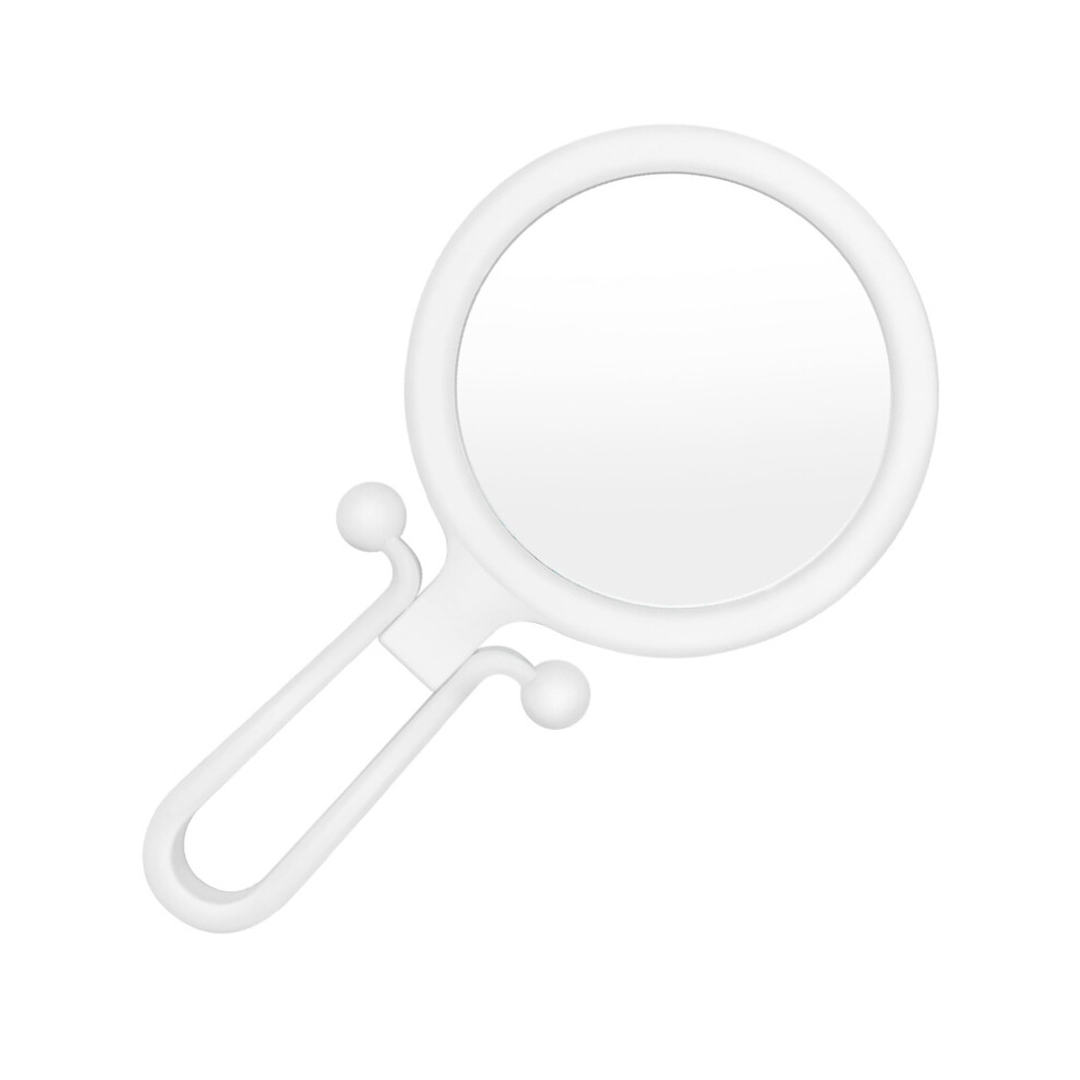 Happyyami White 2Pcs Mini Mirror Folding Design Lightweight Makeup Mirror