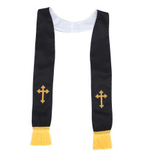 Multi Embroidered Pastoral Stole for Church Wedding with Tassels