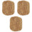 3Pièces Durable En Fibre De Palmier Marron Clair 5