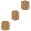 3Pièces Durable En Fibre De Palmier Marron Clair 7